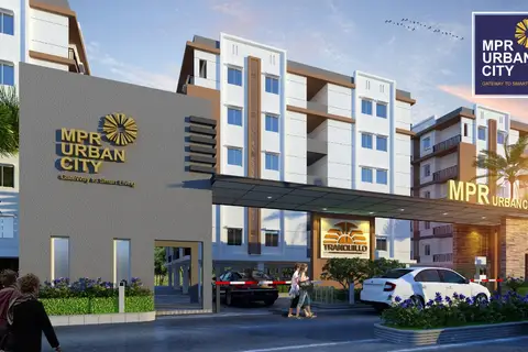 A 1 BHK in Patancheru, and the clubhouse beside it.